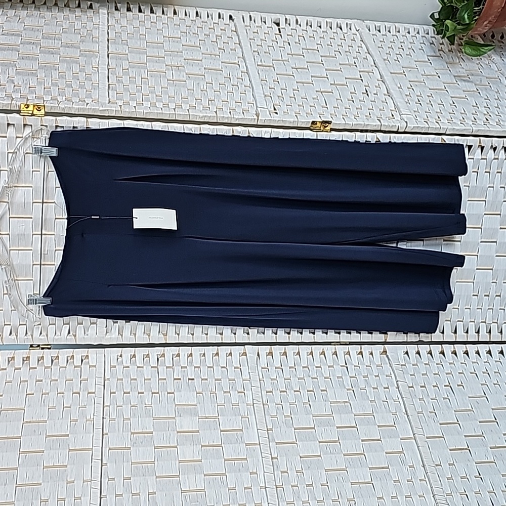 Halston Navy Wide-Leg Crop - Large